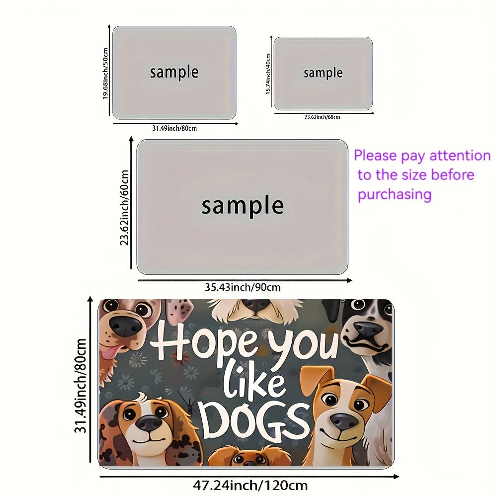 Yumshoq va Qalin Qiziqarli Multfilm It Eski - Mashinada Yuvish Mumkin, Sirpanmaydigan Orqa Qismi Bilan | Oshxona, yashash xonasi yoki yotoqxona uchun mukammal | Dekorativ Ichki Kirish Gilami