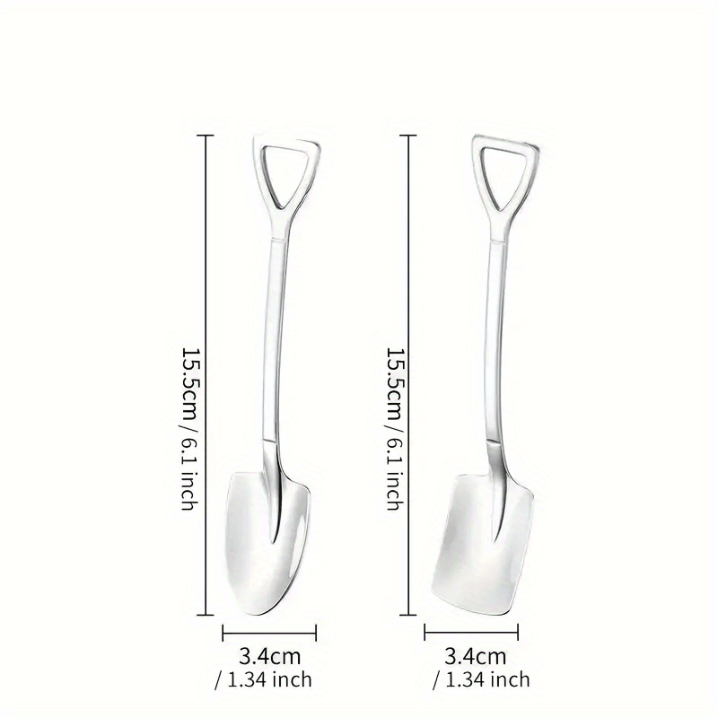 Set of 4 Stainless Steel Ice Cream Spoons, Durable Watermelon Dessert Scoops