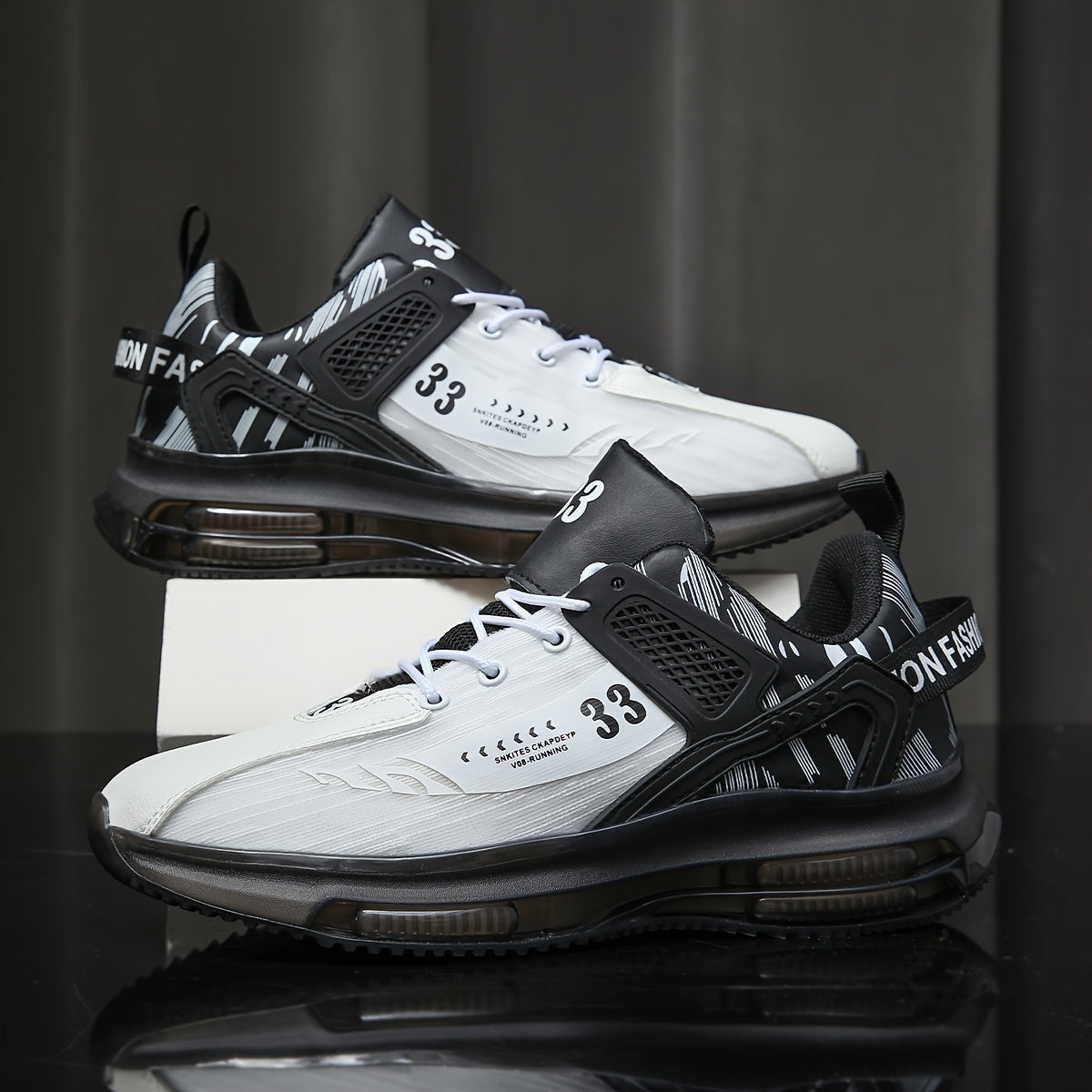 Zapatillas masculinas de lona y microfibra con absorción de impactos y suelas antideslizantes