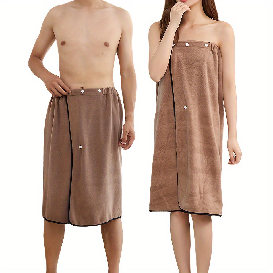 Men and Women Microfiber Coral Velvet Bathrobes Set Super Absorbent Quick-Drying