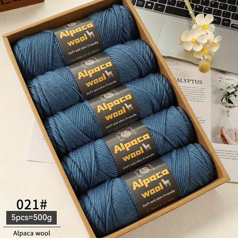 Multicolored Alpaca Wool Yarn 500G Thick Knitting Needles for Autumn Winter Projects