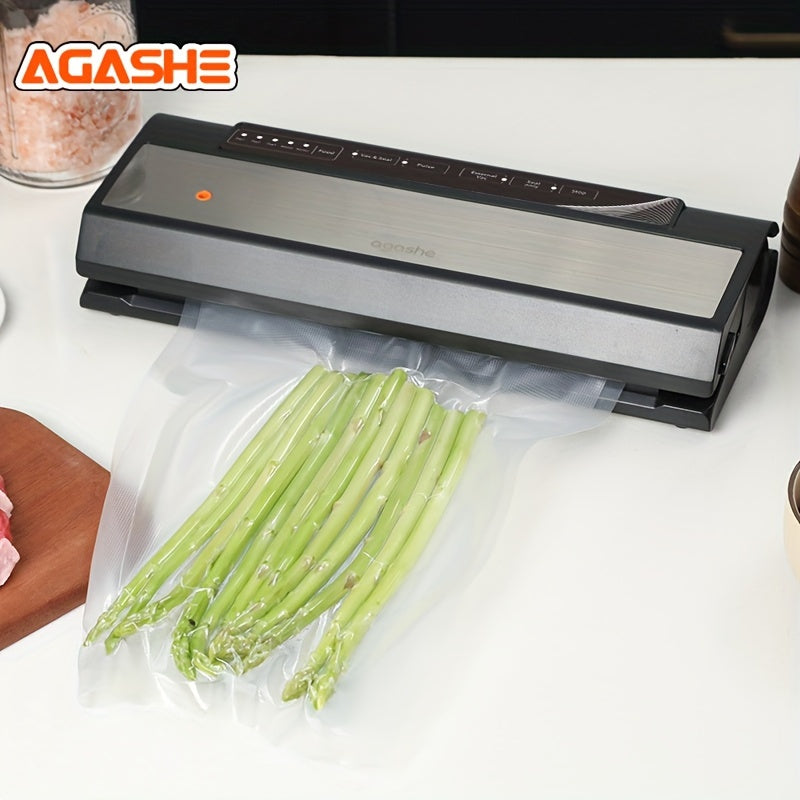 EU стандартный вакуумный упаковщик из нержавеющей стали с 5 настройками температуры, включает 20 пакетов