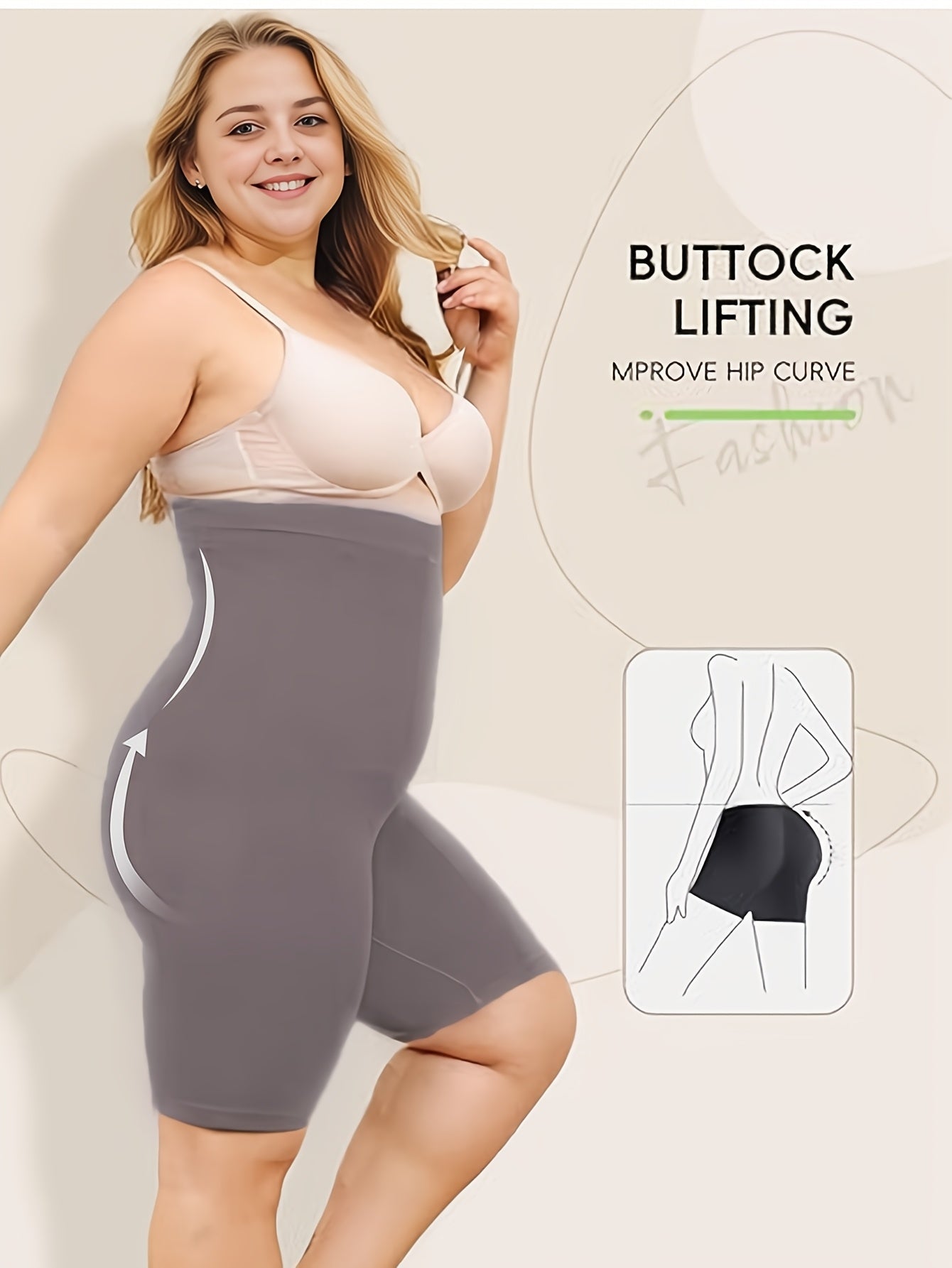 Women's High-Waisted Workout Shorts Tummy Control Hips Lift Toning