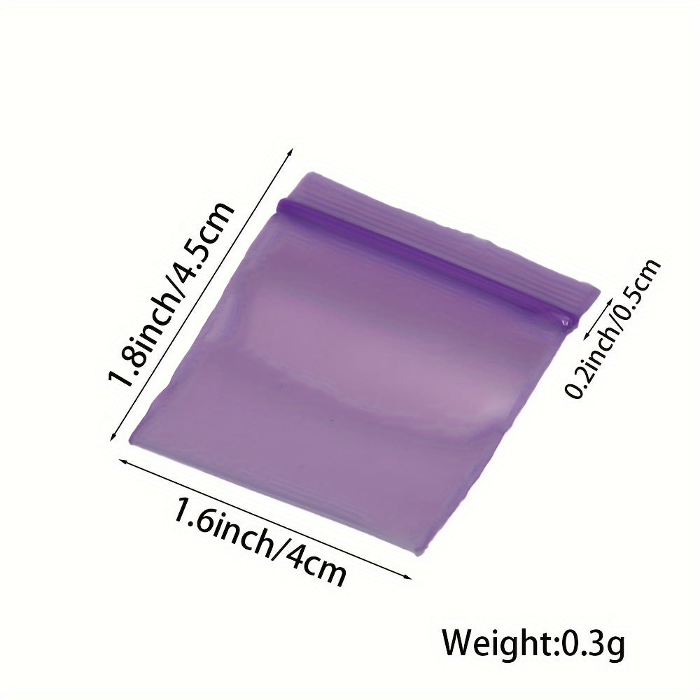 100 штук маленьких многоразовых самозапирающихся мешков для хранения 4x4.5см для ключей, таблеток