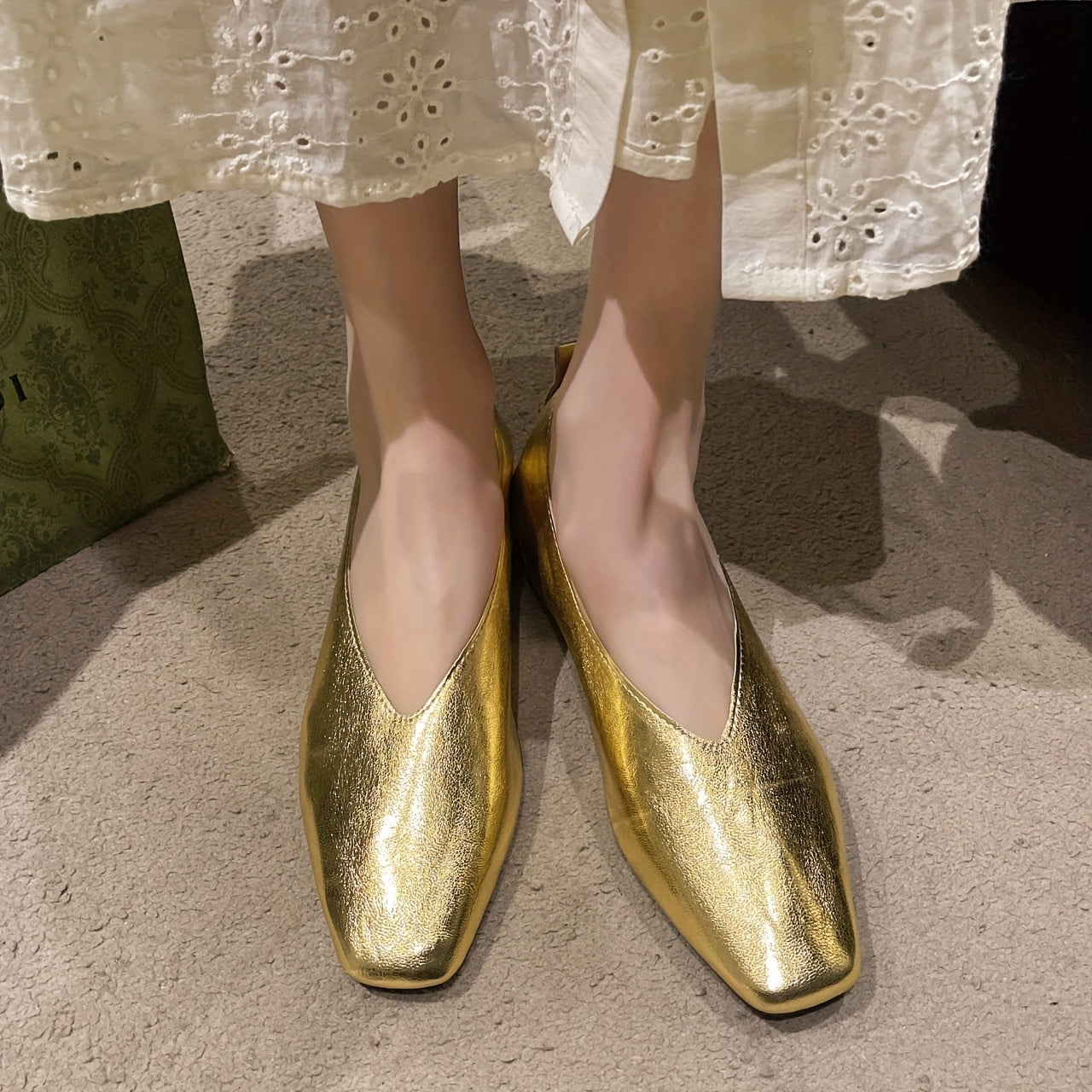 Zapatos femeninos vintage Mary Jane con punta cuadrada, de cuero sintético, con slip-on, para todas las estaciones