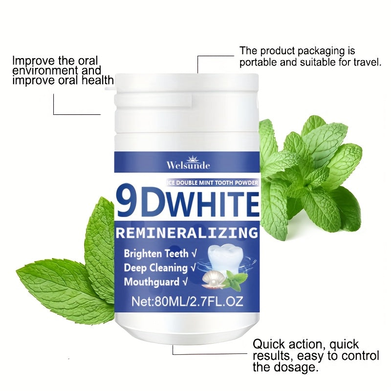 Unisex Remineralizing Hydroxyapatite Tooth Powder for Whitening and Fresh Breath