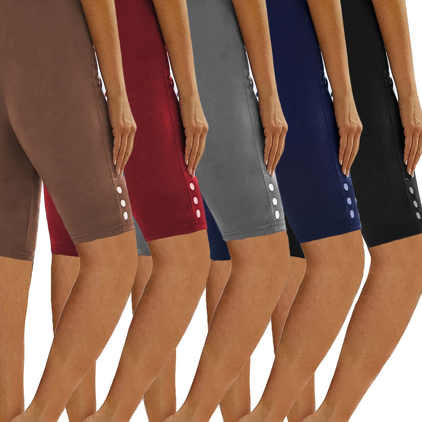 Women’s Sports Shorts Set, 5-Inch, Elastic Waist, Workout Yoga Running