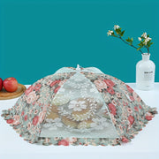 Foldable Floral Food Cover with Large Capacity, Rectangular and Round Mesh Dust Fly Protection