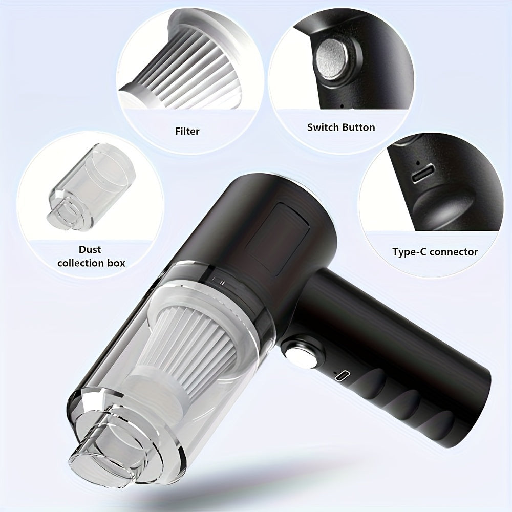 Aspiradora de mano con succión ciclónica de 3000PA, portátil para coche y uso en el hogar