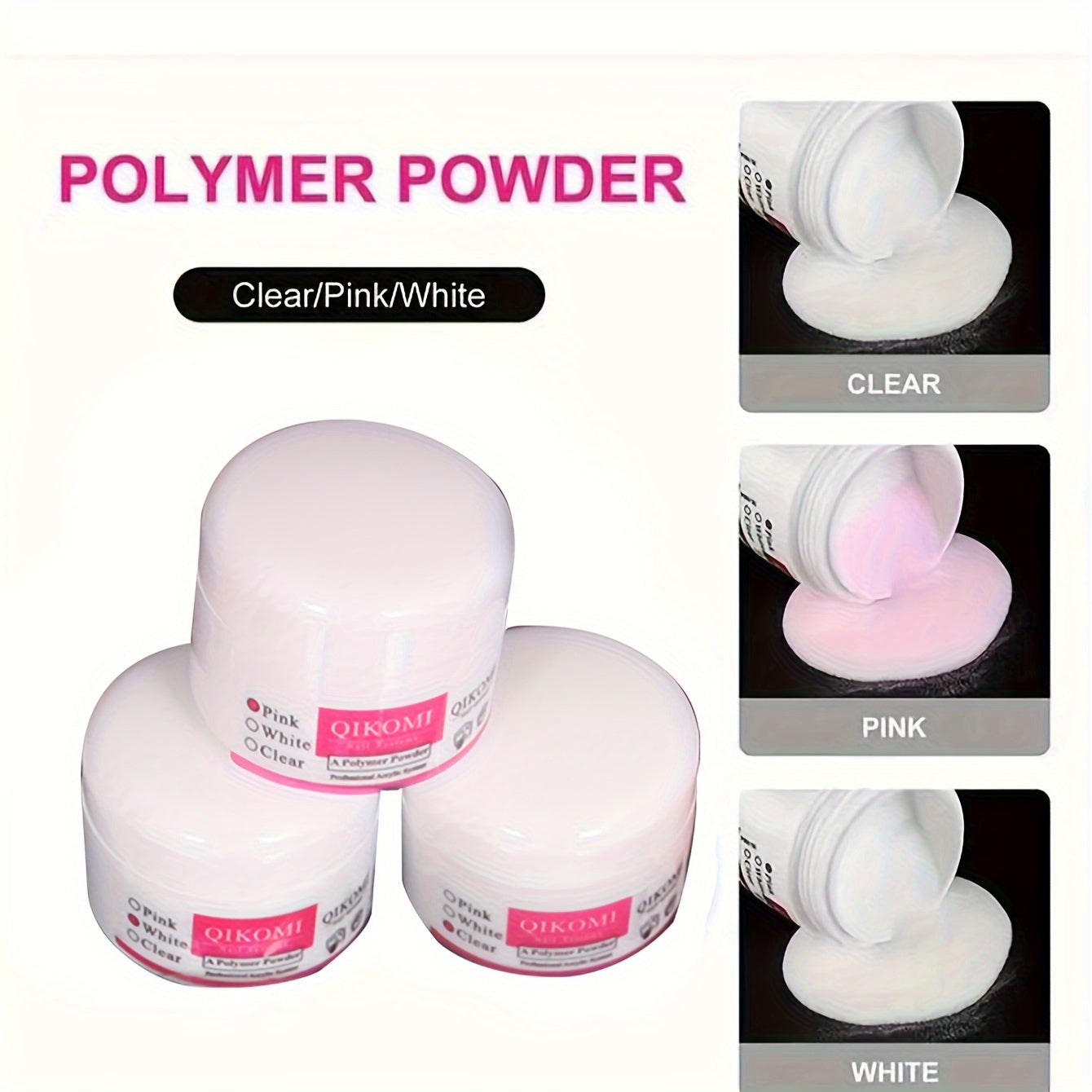 24-in-1 Acrylic Nail Kit for Beginners Hypoallergenic USB Powered with Glitter Colors and Nail Extension Tools