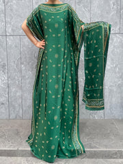 Plus o'lcham polyester kaftan kiyimi uzun qo'lqopli erkin fit tunik barcha mavsumlar uchun kundalik