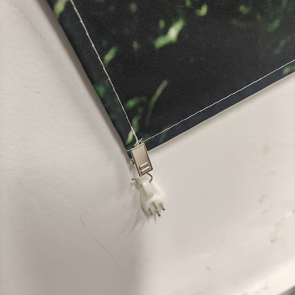 Sizning ichki yotoqxonangiz uchun 6 juft o'rnatish to'plami bilan birga keladigan, chiziqli naqshga ega bo'lgan, cho'zilgan polyesterdan tayyorlangan super katta o'rmon manzarasi fon bezak.