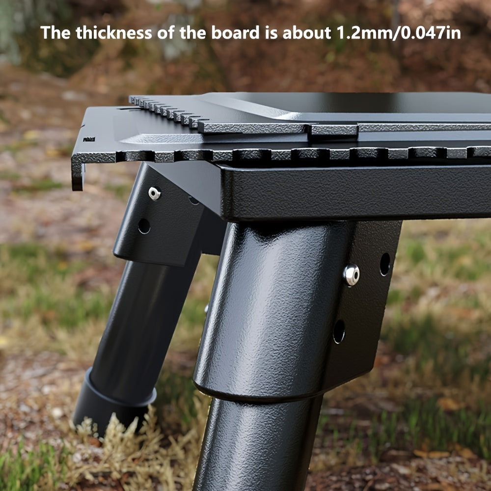 Sayohat va pikniklar uchun portativ egiluvchan yog'och pech, ko'p maqsadli ovqat tayyorlash uchun karbon po'latidan yasalgan.