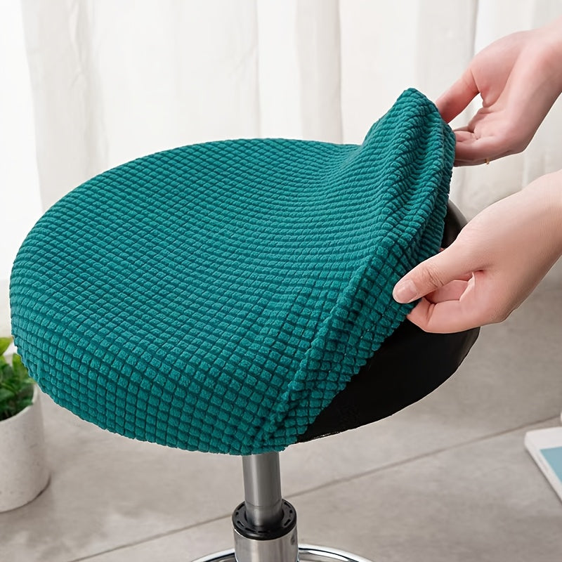 Adjustable Round Chair Cover Removable Washable Protector for Dining Room