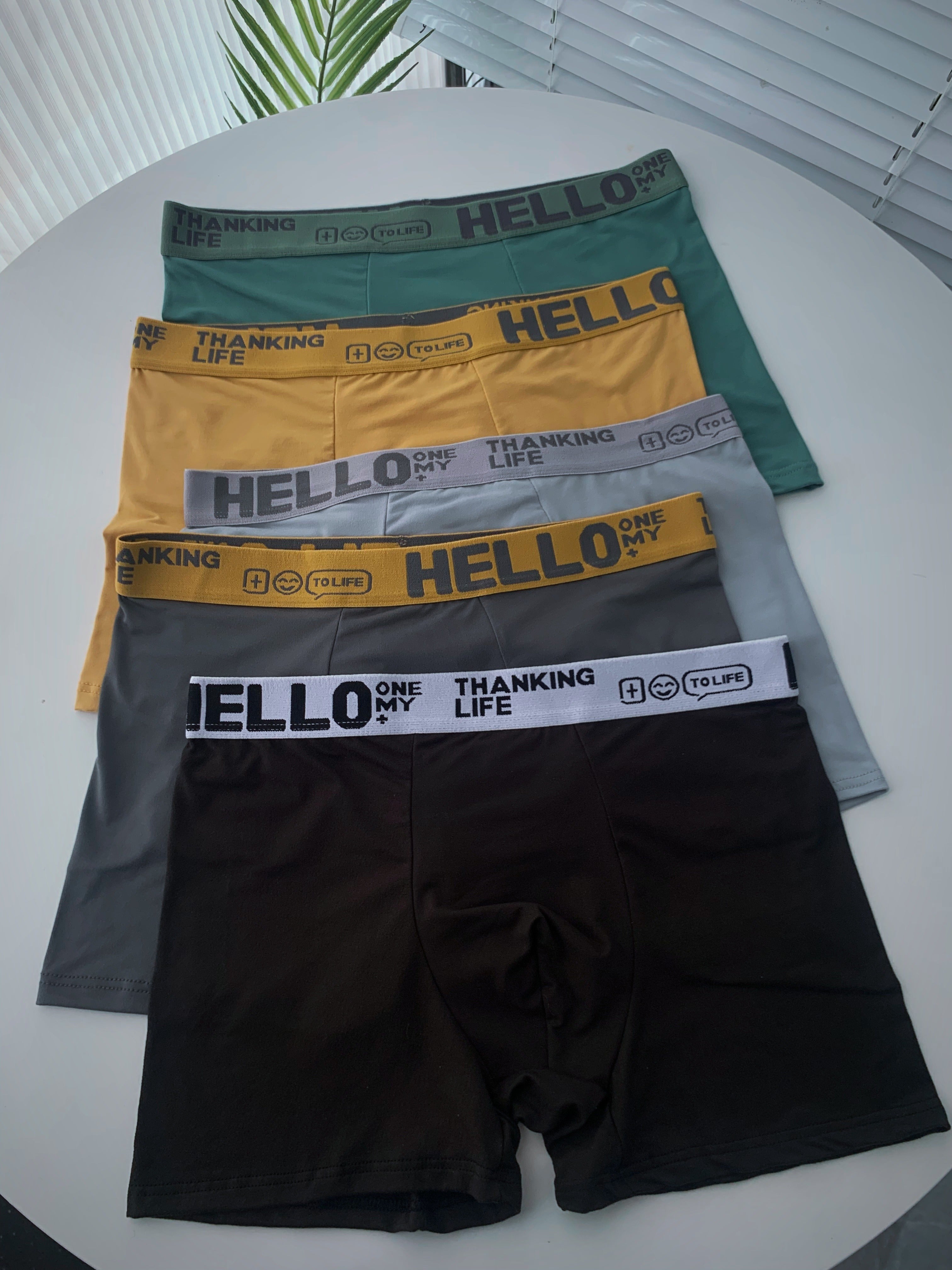 Men's Boxer Shorts 1-5pcs Solid Color Breathable 3D U-Shaped Design