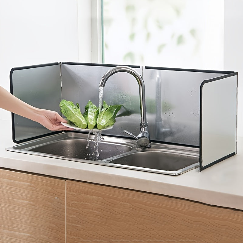 Stainless Steel Kitchen Splash Guard Oil Barrier for Stove and Countertop
