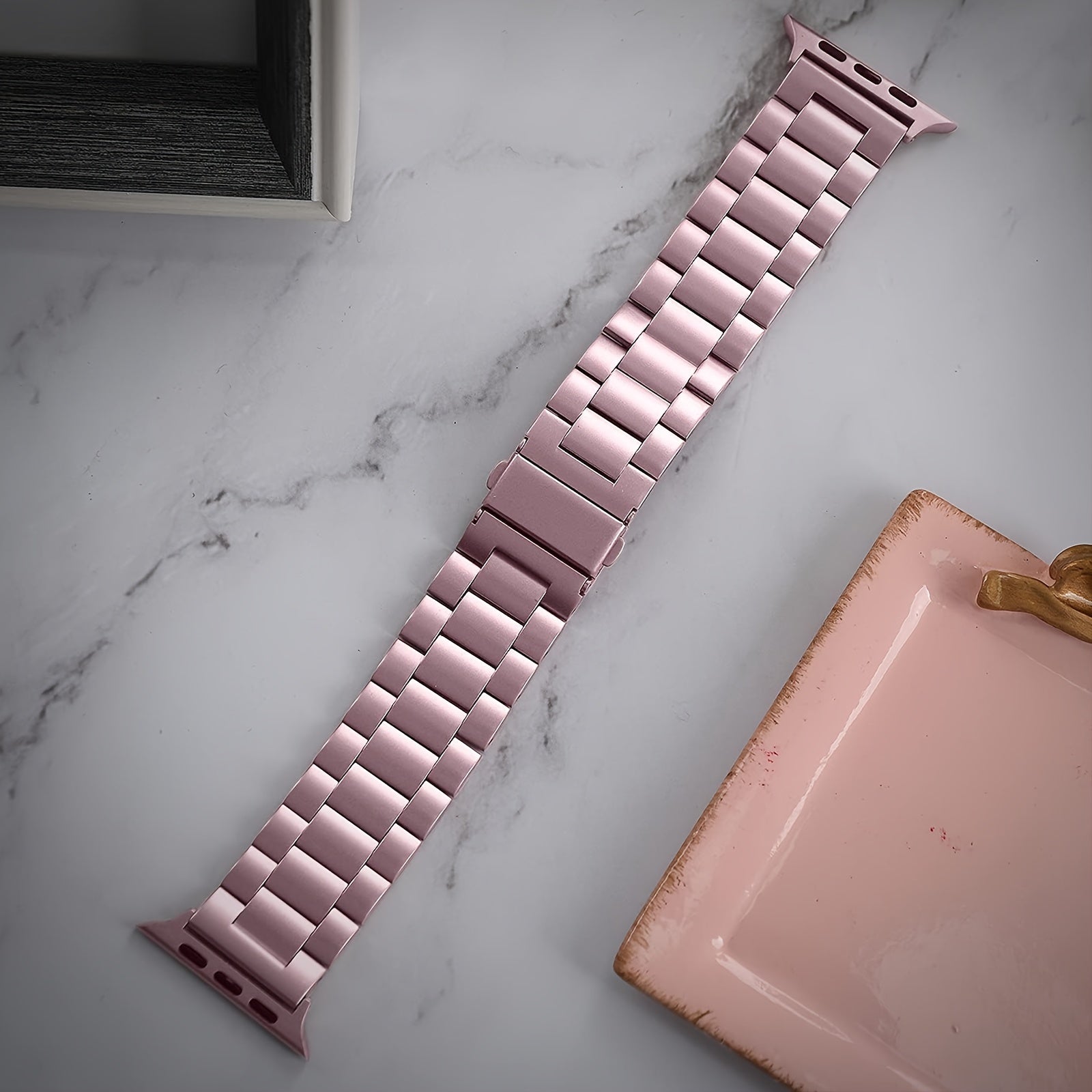 Stainless Steel Apple Watch Band with Case Compatible with Series 1-8 and SE 38mm-45mm