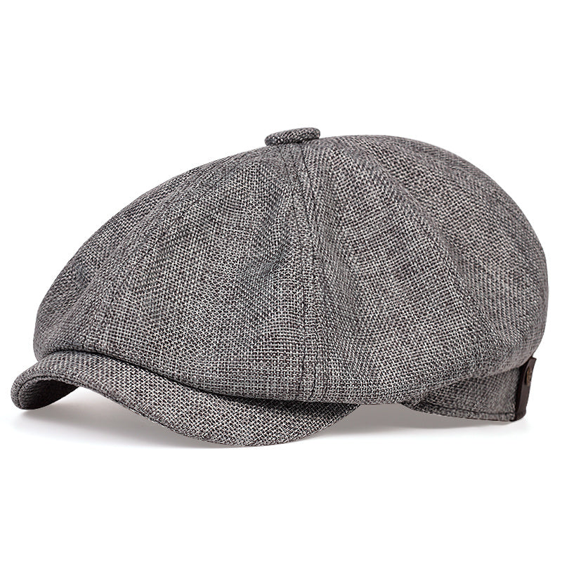 Polyester Newsboy Cap for Men and Women Classic Mature Style Unisex Hat