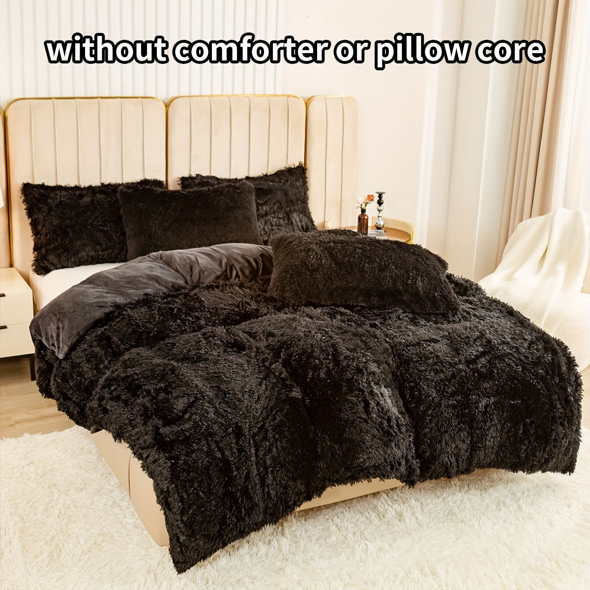 Set of 3 Pink Polyester Bedding Pieces for All Seasons Bedroom Decor