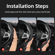Universal Breathable Faux Leather Steering Wheel Cover with Quick-Release Design