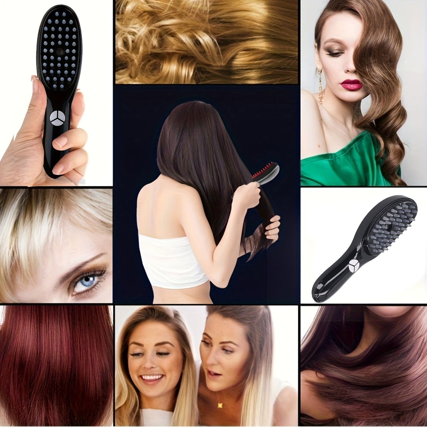 Elektr massaj qiluvchi bosh massajatori, bug' va vibratsiyali bosh massaj taroqlari, USB orqali zaryadlanadigan - Ajoyib bayram sovg'asi