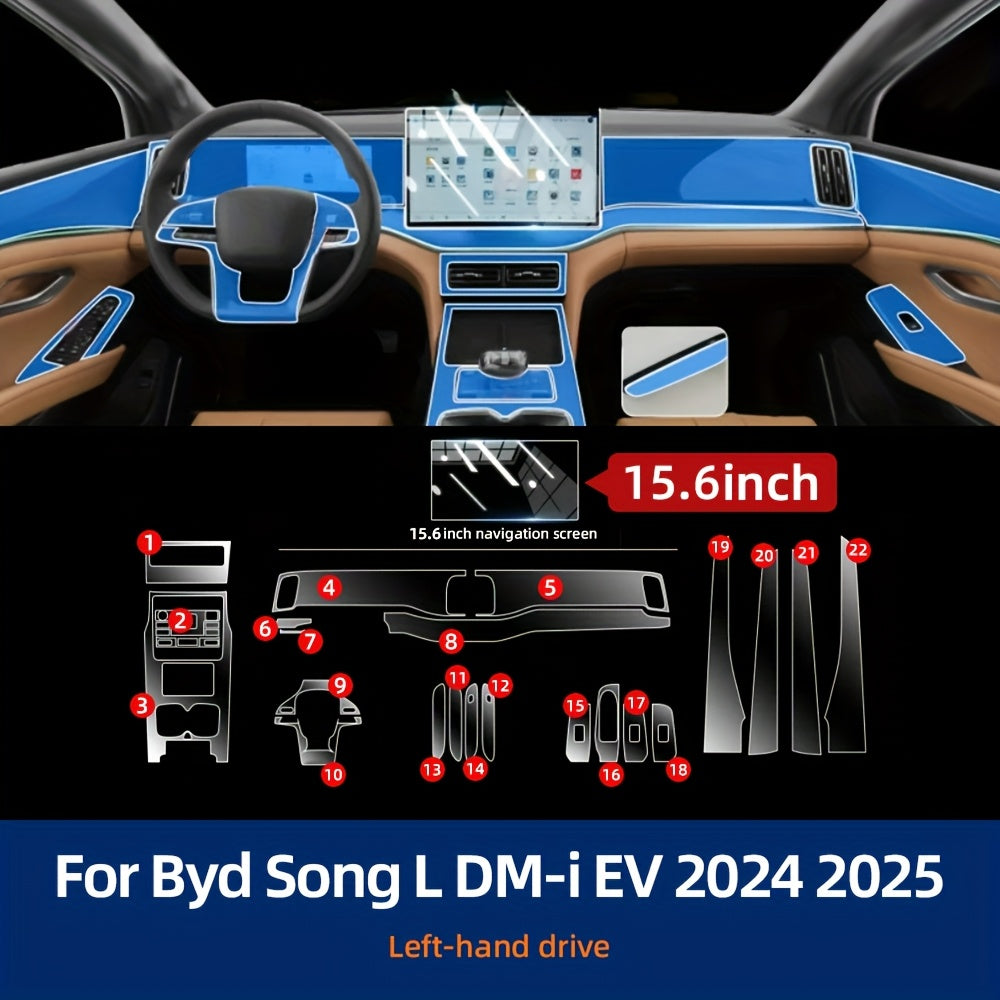 Car Screen Protector Kit for 2024-2025 BYD Song L EV TPU Scratch-Resistant Waterproof