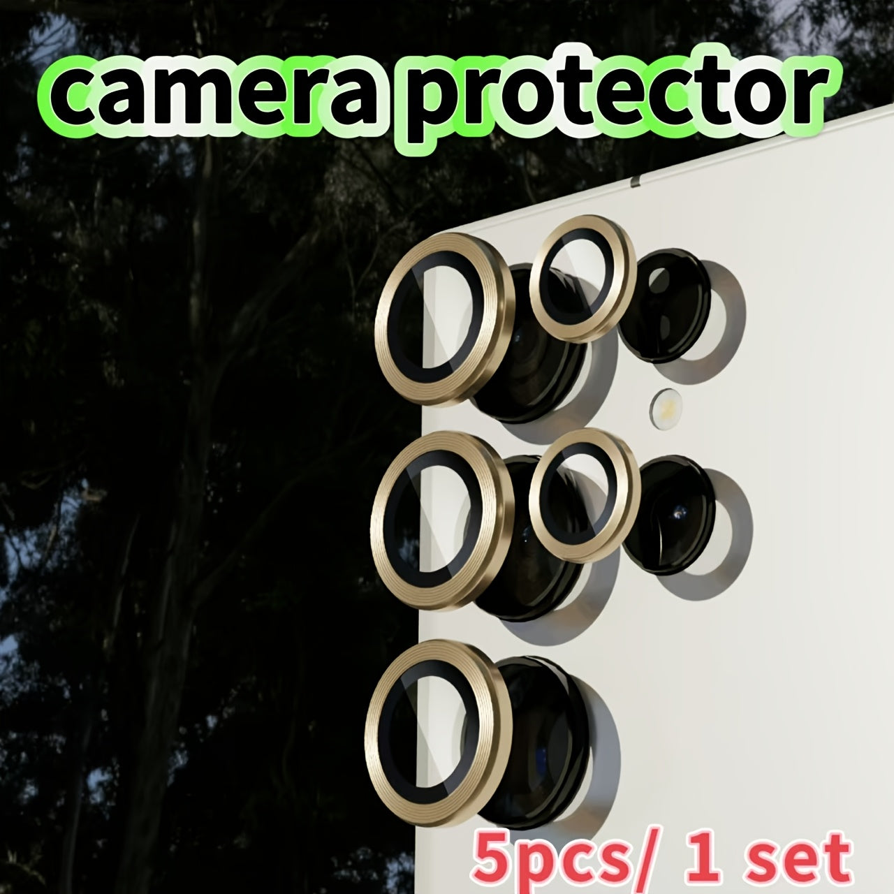 Anillos protectores de lentes de cámara de vidrio para modelos de las series Samsung A y S
