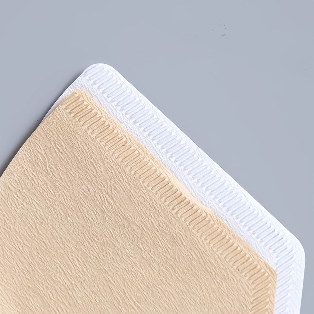 Natural Wood Pulp Coffee Filters Fan-Shaped Pack of 50 or 80 for Drip Coffee Machines