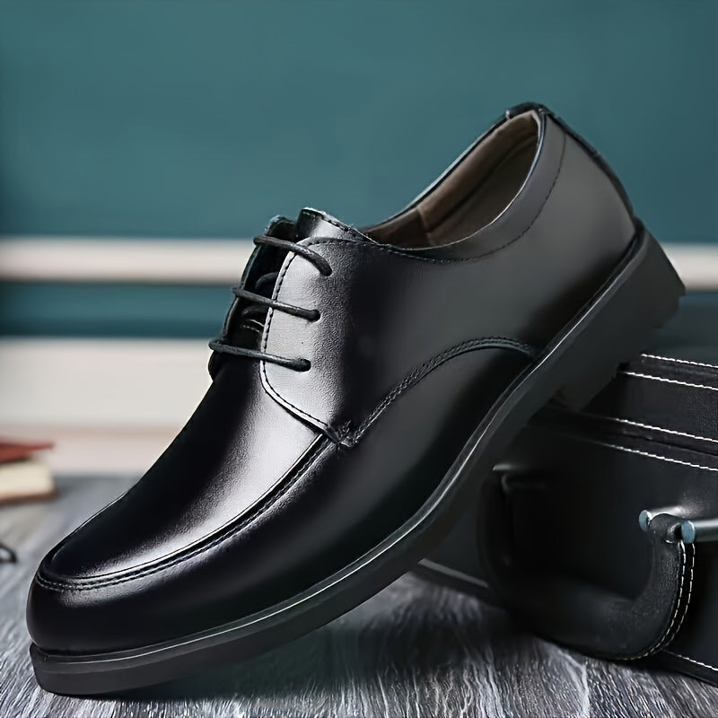 Men's Casual Business Faux Leather Shoes for Weddings and All-Season Comfort