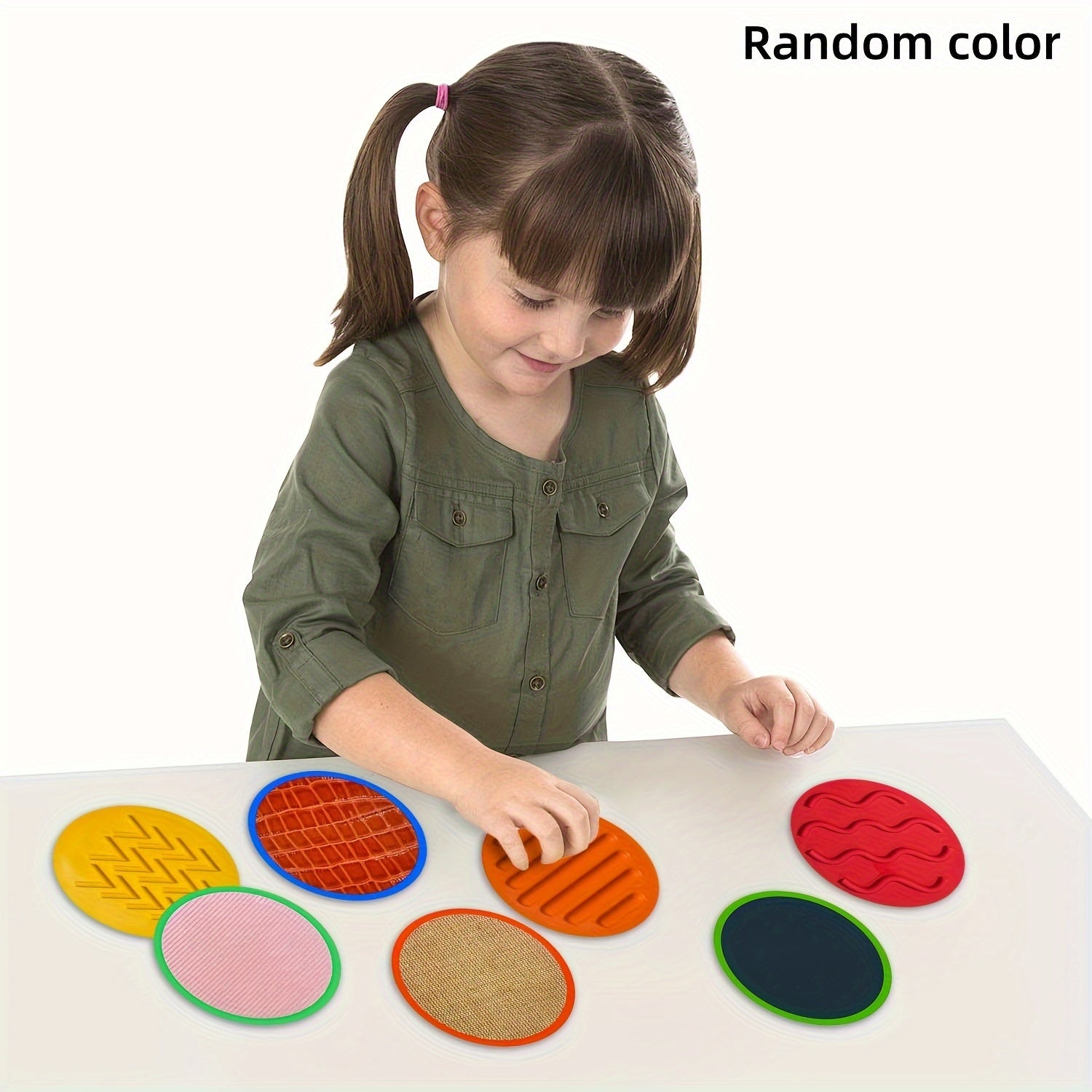 Set of 10 Sensory Textured Floor Mats for Children Ages 0-8 Assorted Colors