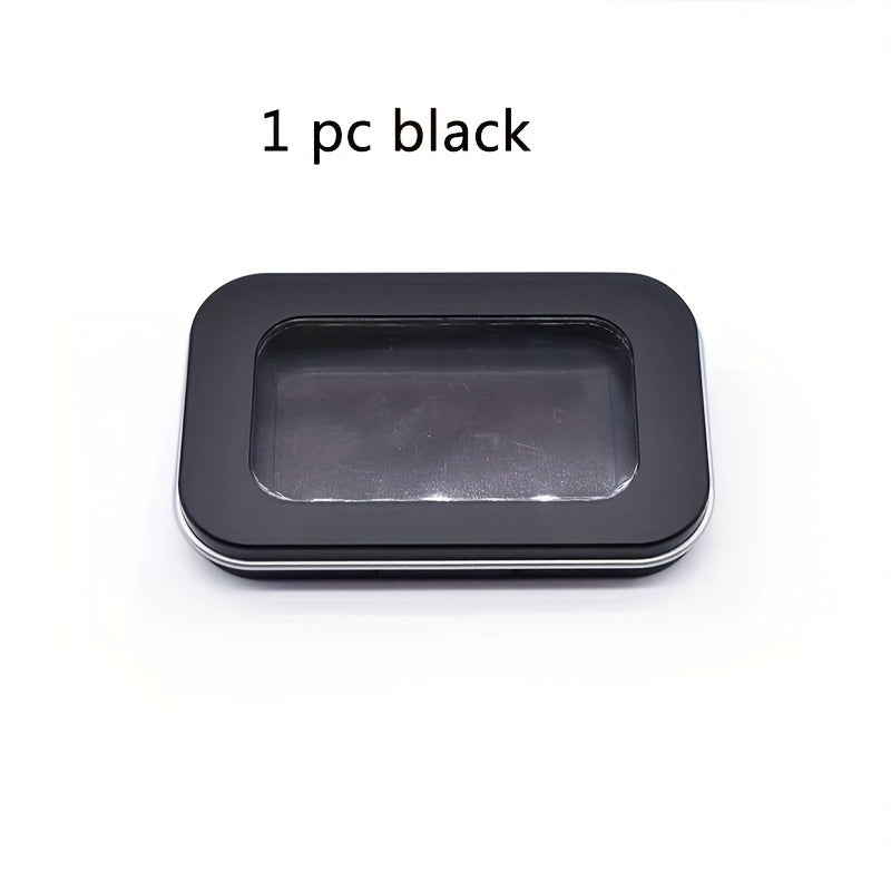 Black Magnetic Needle Box for Cross Stitch and Embroidery Tools Stainless Steel Frosted Black