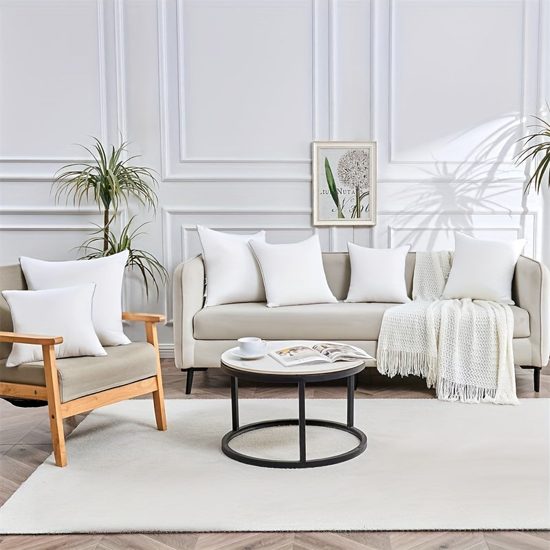 White Square Pillow Inserts 45.72 cm Set for Couch Sofa Bed Christmas Decor