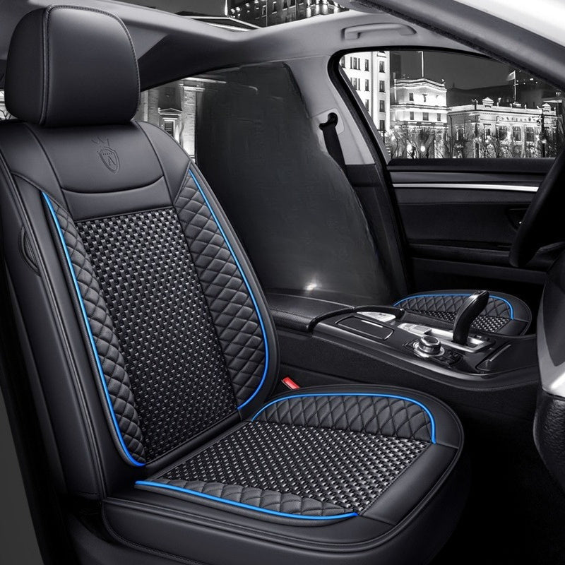 Full Coverage Black and Orange All-Season Car Seat Cover for Vehicles