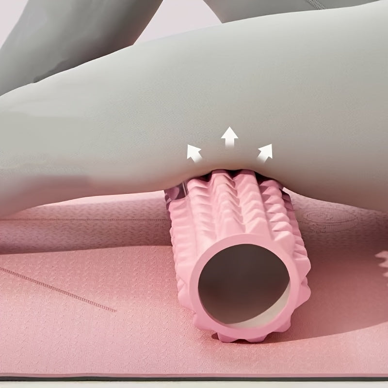 Mini Foam Roller with EVA Massage Bumps for Deep Tissue Relief Pink Purple Blue