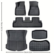 All Weather PVC Leather Floor and Cargo Mats for Tesla Model 3/Y