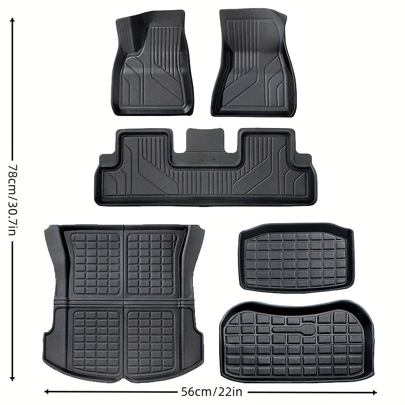 All Weather PVC Leather Floor and Cargo Mats for Tesla Model 3/Y