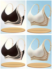 Women's Seamless Color-Blocking Sports Push-Up Bras Set of 4