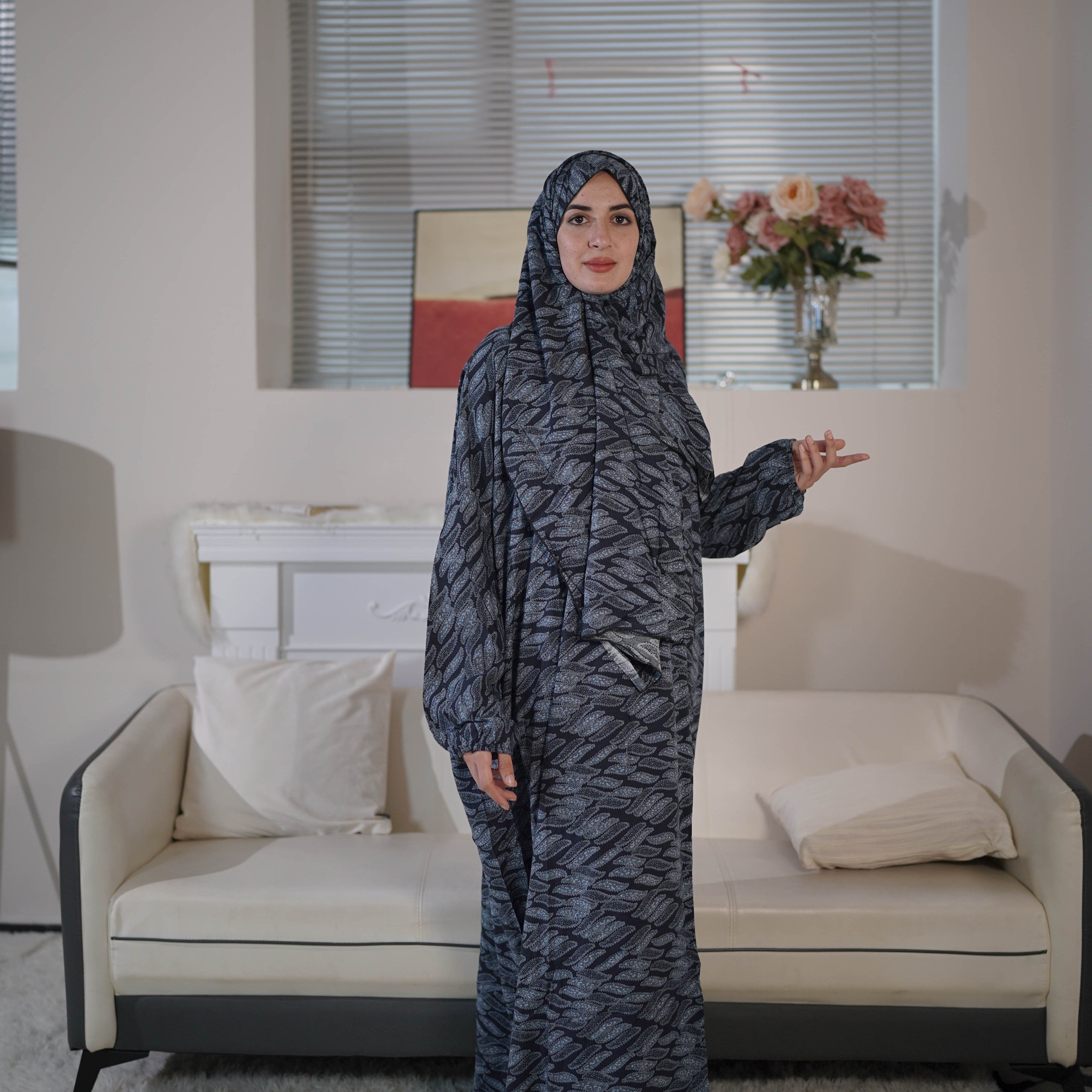 Plus Size Modest Maxi Dress Long Sleeve Hijab Women’s Clothing