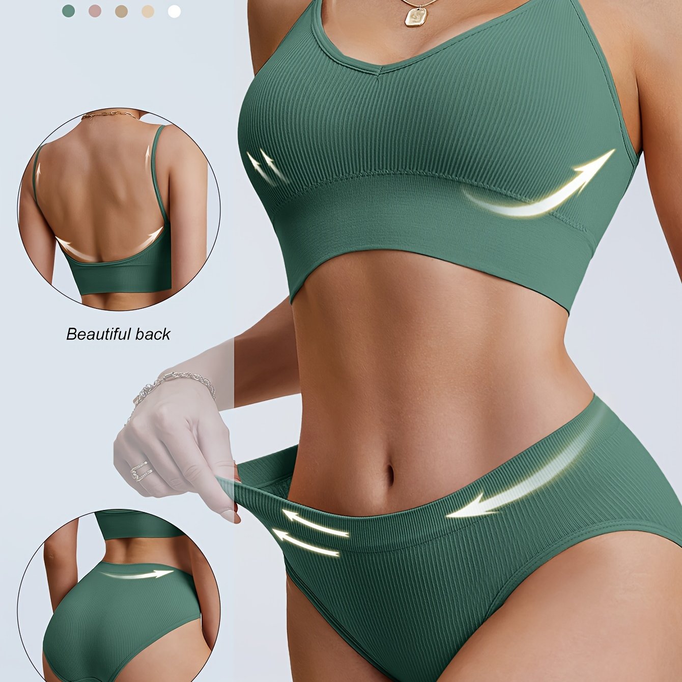 Women's Lace Wireless Cami Bra and Panty Set for Seductive Comfort