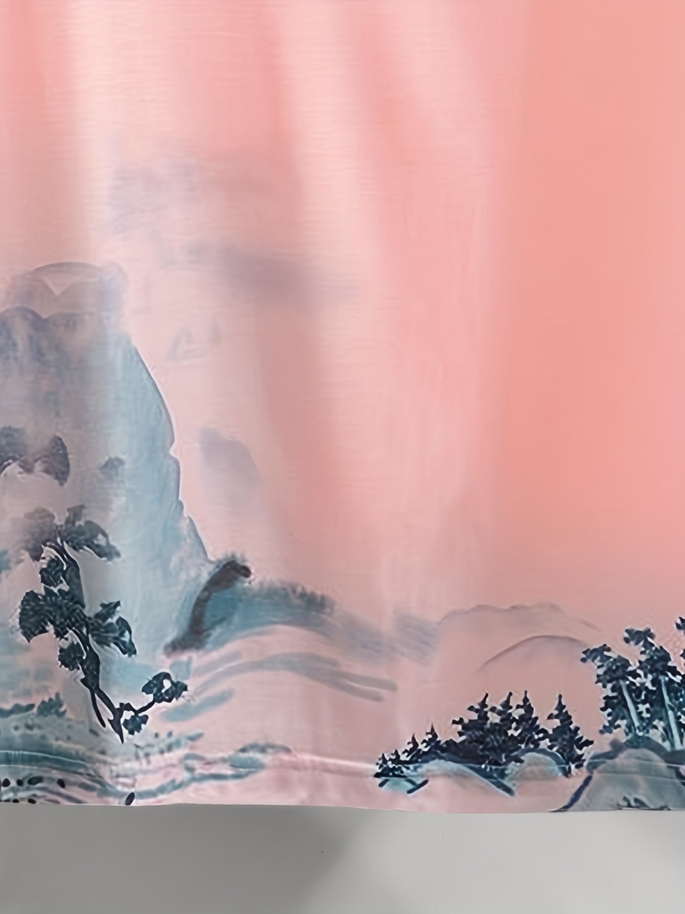 Camiseta casual para hombre con patrón de pintura de paisaje, talla grande, verano, poliéster, cuello redondo