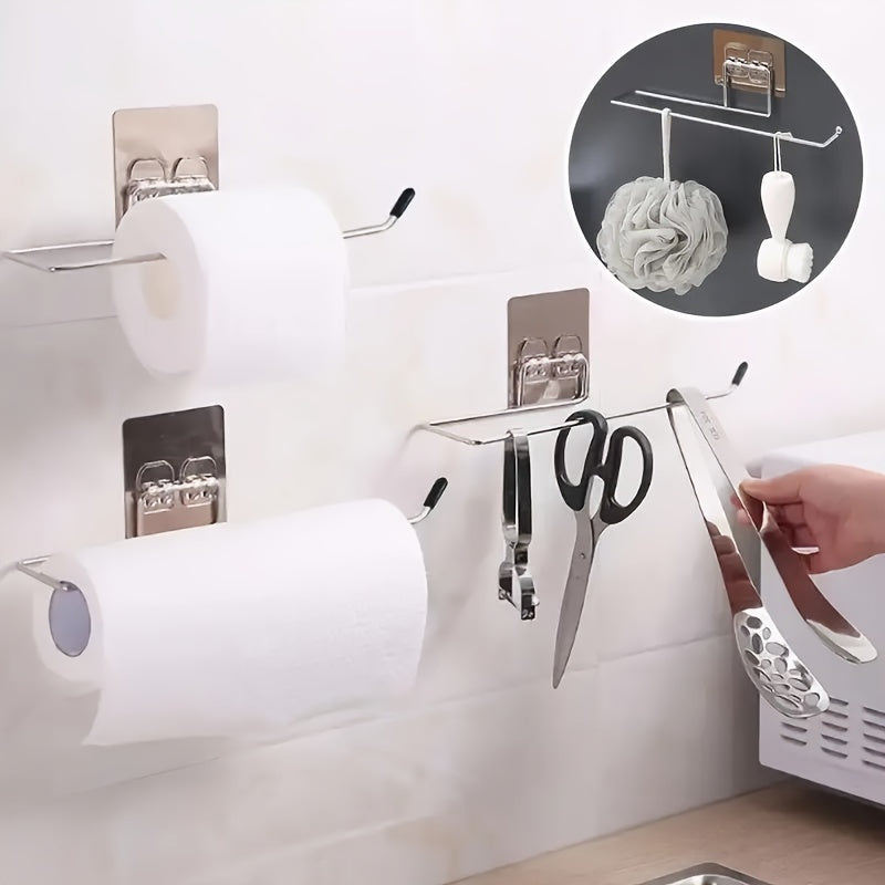 Soporte de papel de cocina de acero inoxidable colgador para baño y sala de estar
