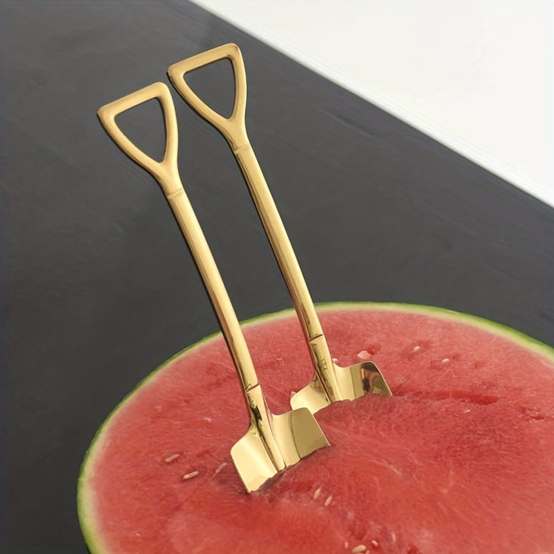 Stainless Steel Dessert Spoon Set with Shovel Design for Home Restaurant Hotel
