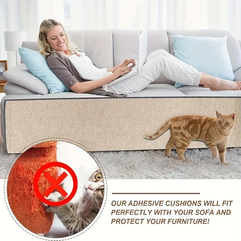 Self-Adhesive Cat Climbing and Scratching Mat with Scratching Board and Tree Stand