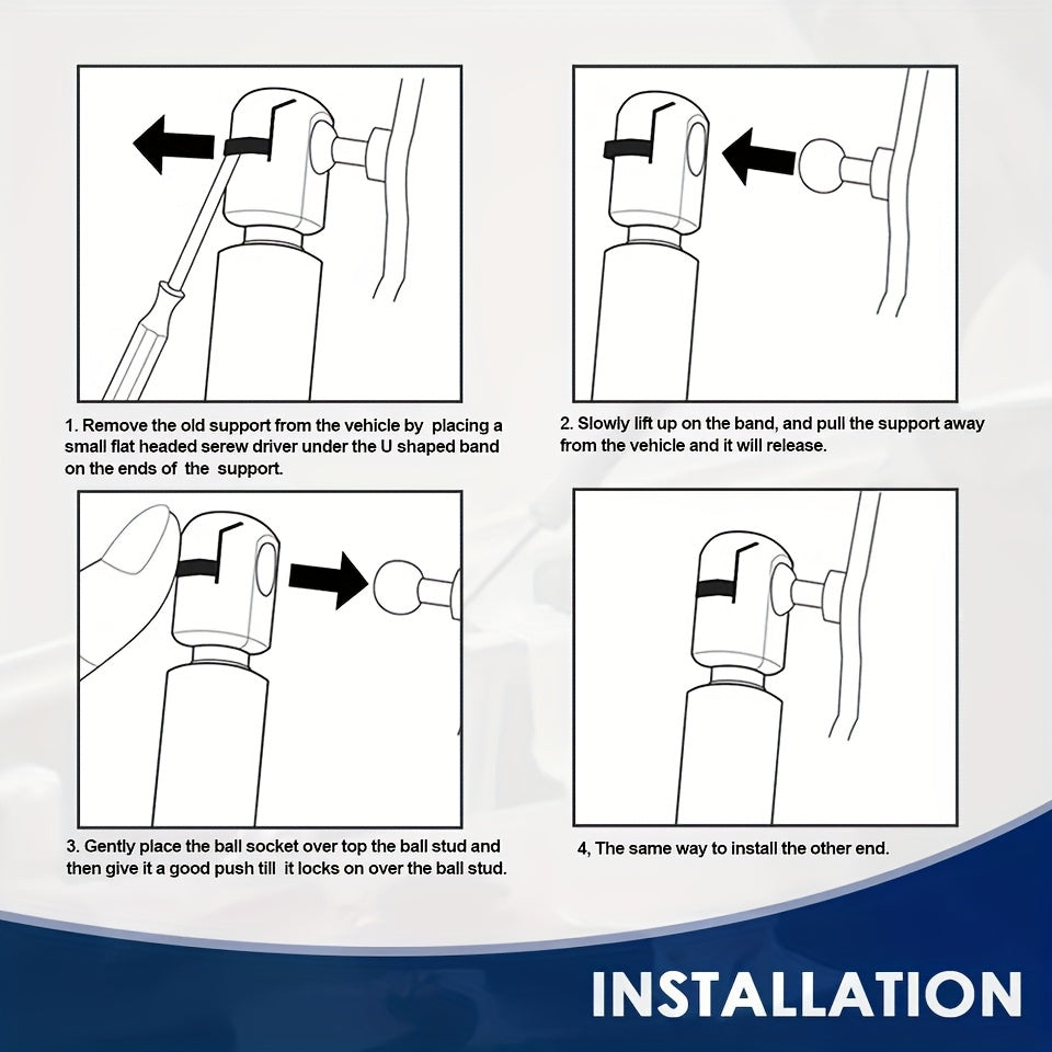 2 Pcs Gas Struts Rear Trunk Lift Supports for Corvette C5 C6 1997-2012