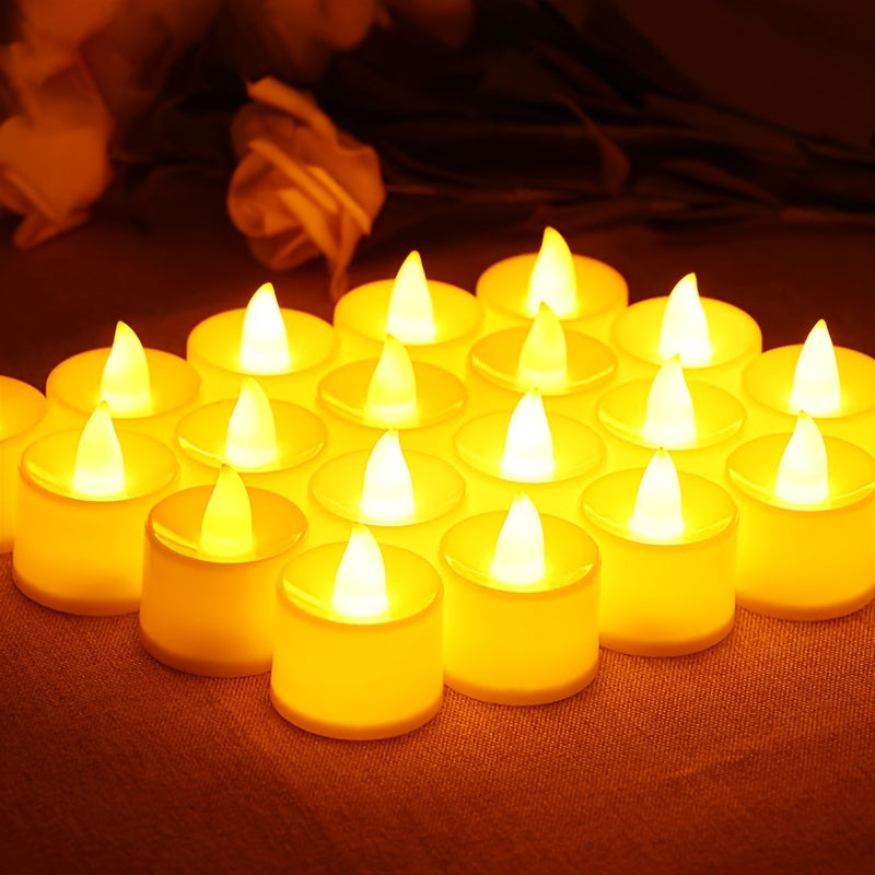 24 Pack Flameless Battery-Operated Tea Lights for Home Decor and Gifts