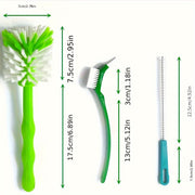 3Pcs Deep Cleaning Brush Set for Coffee Makers and Kitchenware