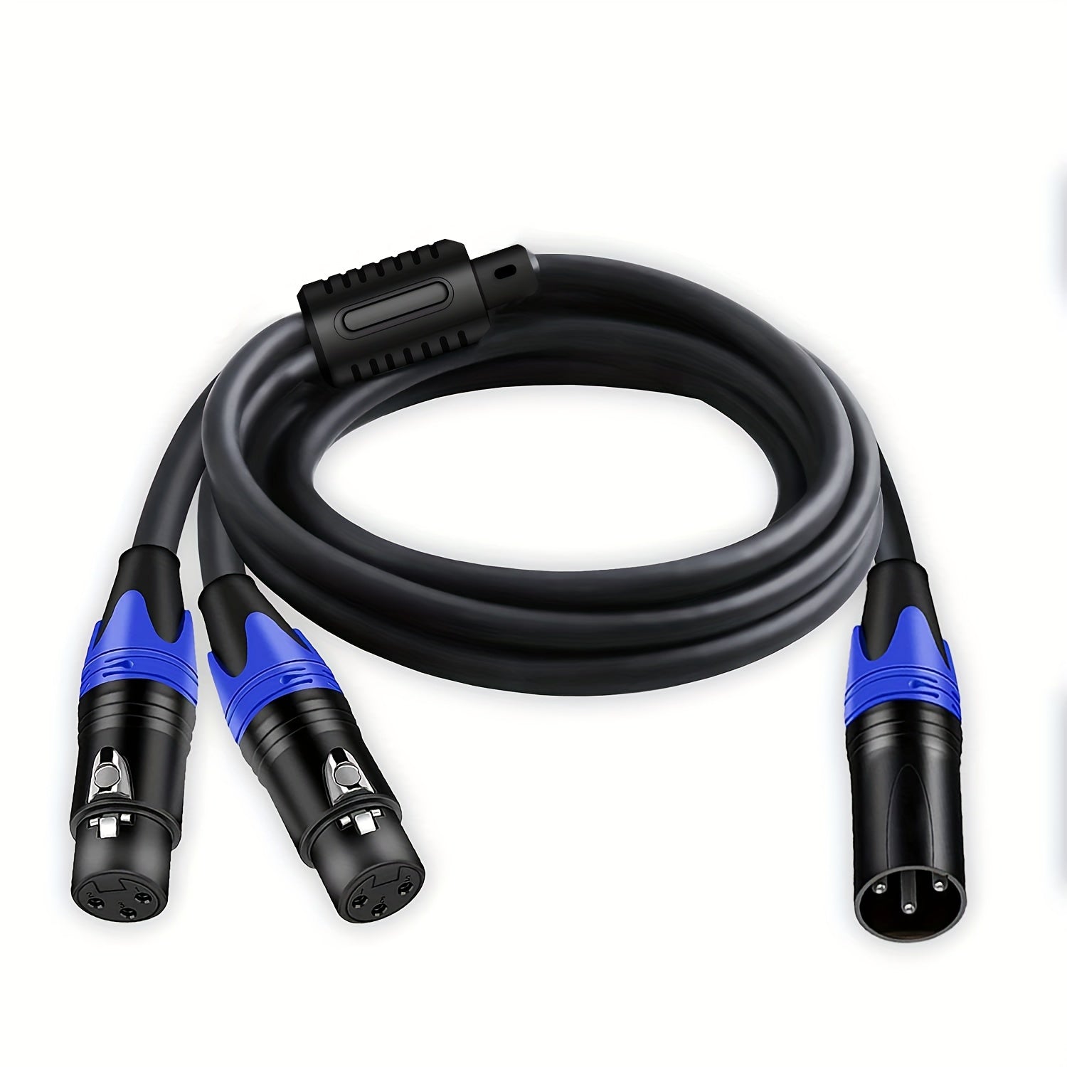 3-Pin XLR Female to Dual XLR Male Y-Splitter Cable for Stereo Microphone Balanced Audio
