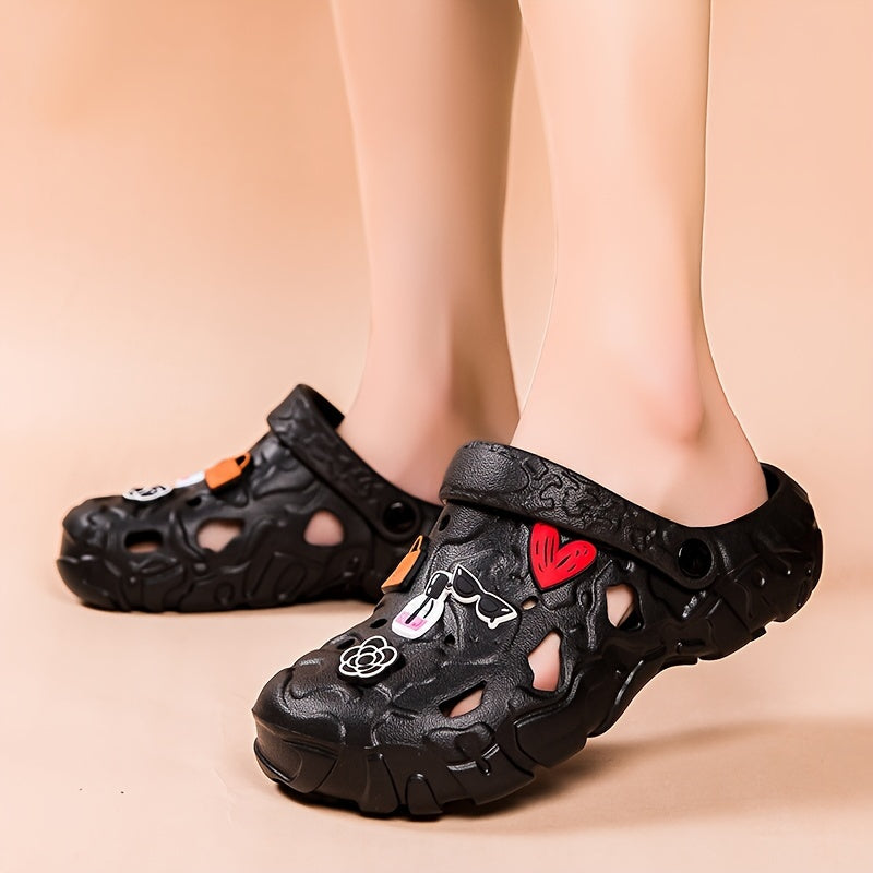 Women's Soft Breathable EVA Clogs Black Non-Slip Indoor Outdoor Shoes
