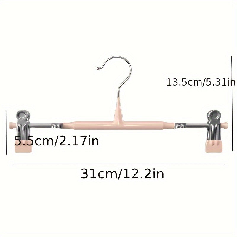 Juego de 5 perchas para pantalones de acero inoxidable antideslizantes, ahorra espacio para pantalones, faldas, calcetines y chaquetas