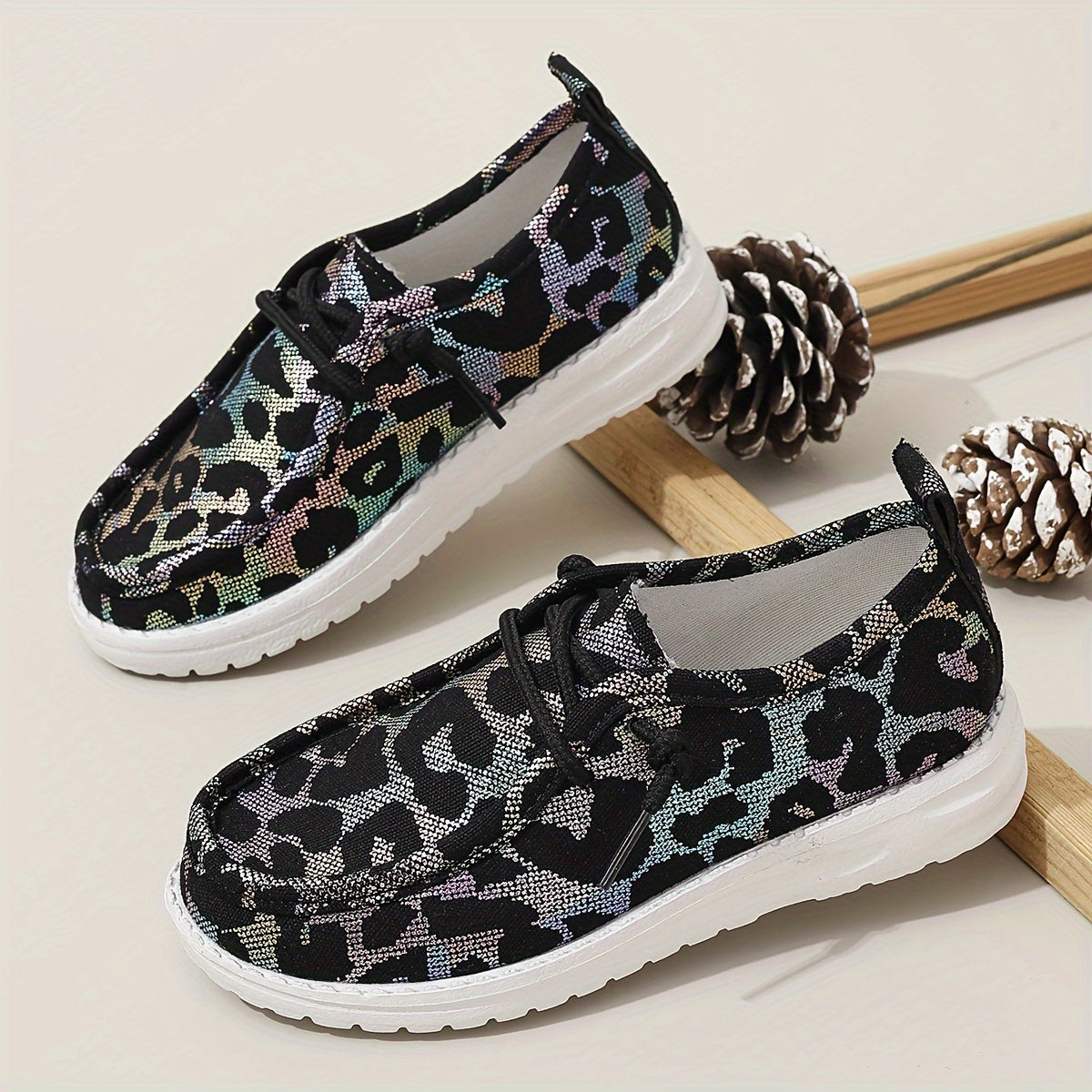 Girls Slip-On Loafers Casual Shoes for Outdoor Activities with Fabric Upper and EVA Sole